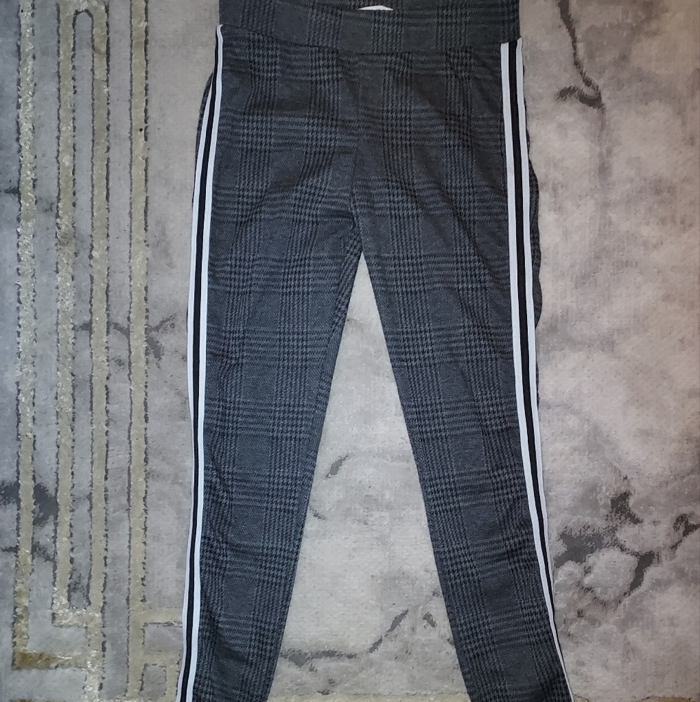Sale🥳Grey side stripe plaid leggings Trouses - Picture 4 of 5